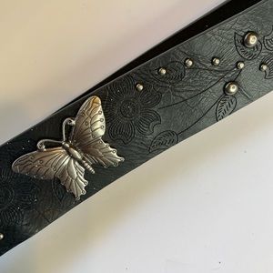 Black Butterfly Belt Womens Small